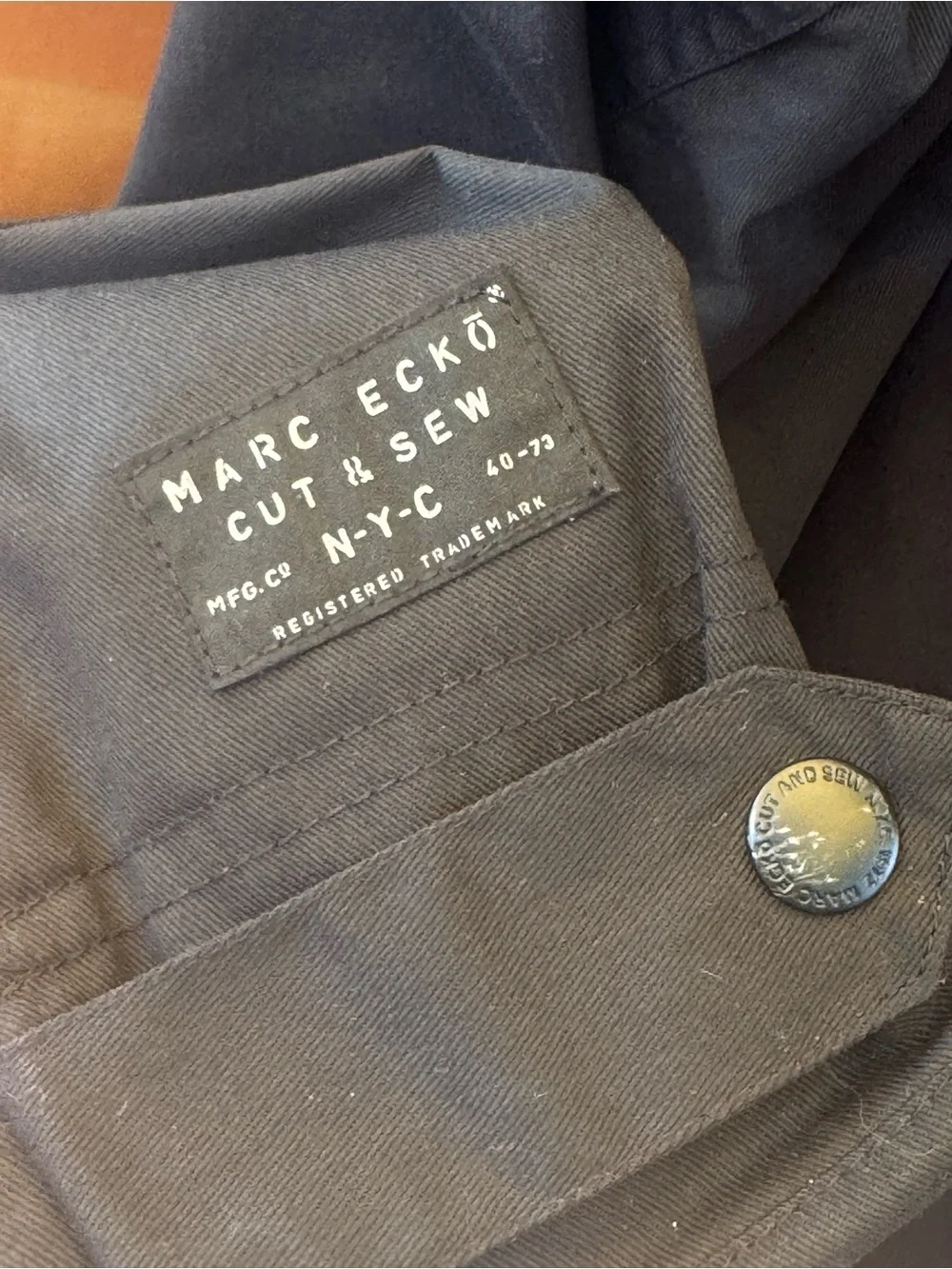Marc Ecko Black Hooded Military Field Jacket